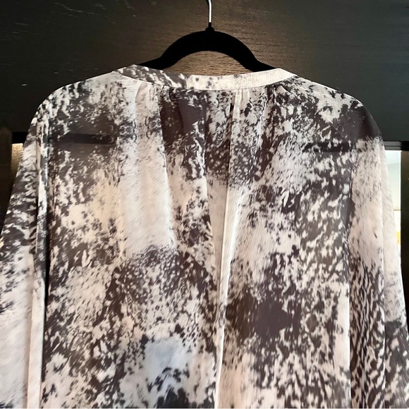 H By Halston Grey & White Dress Size Large - Picture 11 of 16